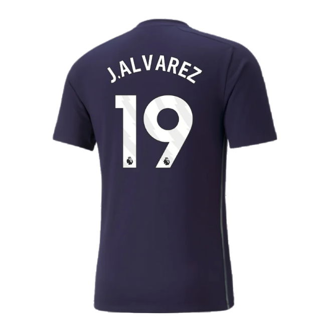 2024-2025 Man City Casuals Tee (Navy) (J.Alvarez 19)