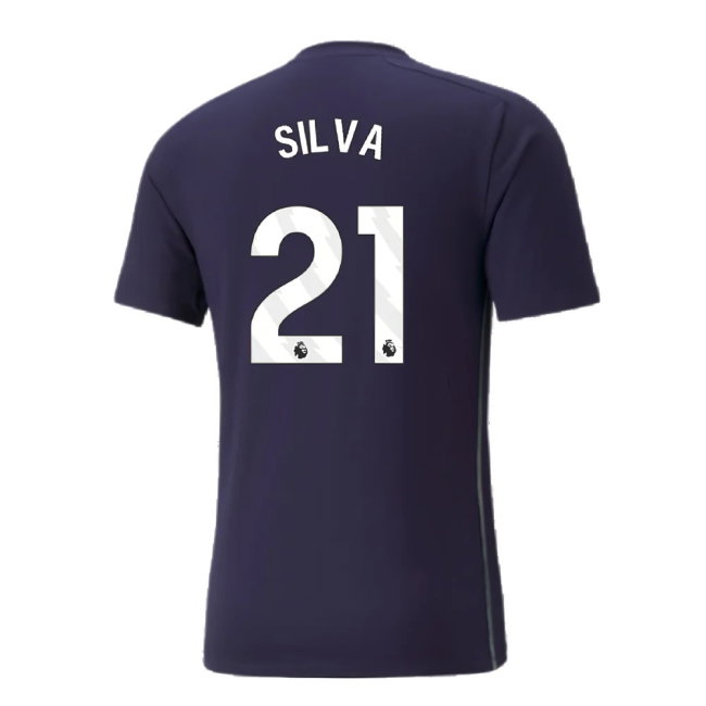 2024-2025 Man City Casuals Tee (Navy) (Silva 21)