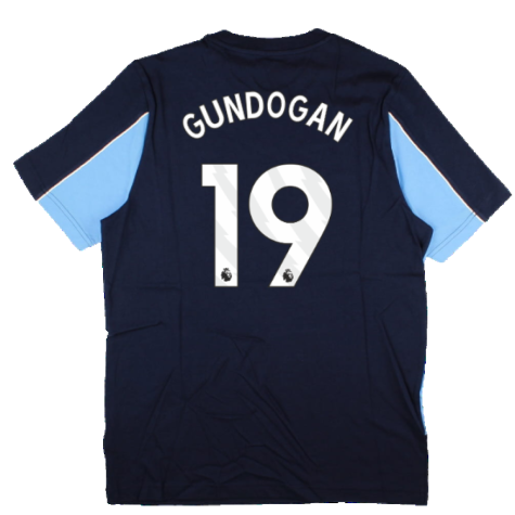 2024-2025 Man City FtblArchive Tee (Navy) (Gundogan 19)