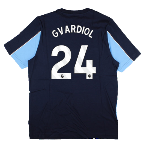 2024-2025 Man City FtblArchive Tee (Navy) (Gvardiol 24)