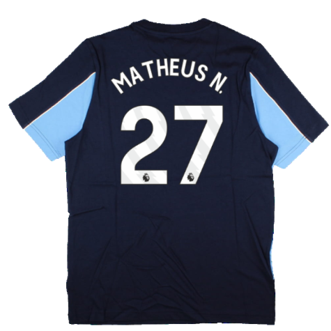2024-2025 Man City FtblArchive Tee (Navy) (Matheus N. 27)