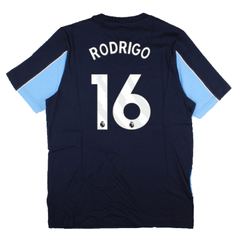 2024-2025 Man City FtblArchive Tee (Navy) (Rodrigo 16)