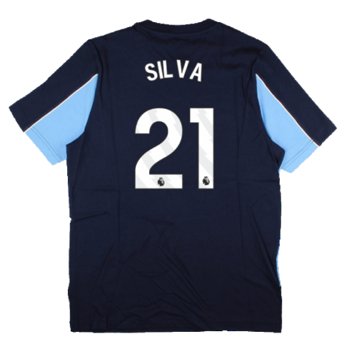 2024-2025 Man City FtblArchive Tee (Navy) (Silva 21)