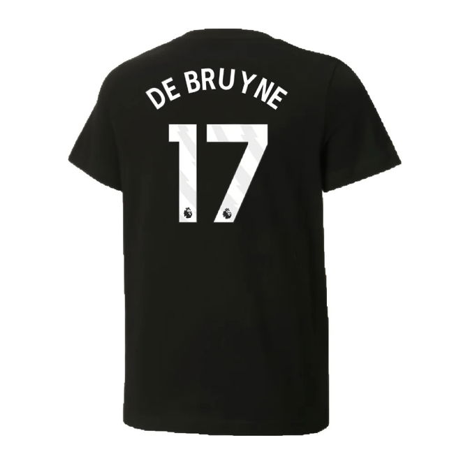 2024-2025 Man City ftblCulture Tee (Black) (De Bruyne 17)