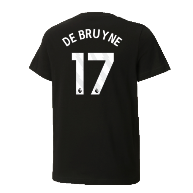 2024-2025 Man City ftblCulture Tee (Black) (De Bruyne 17)