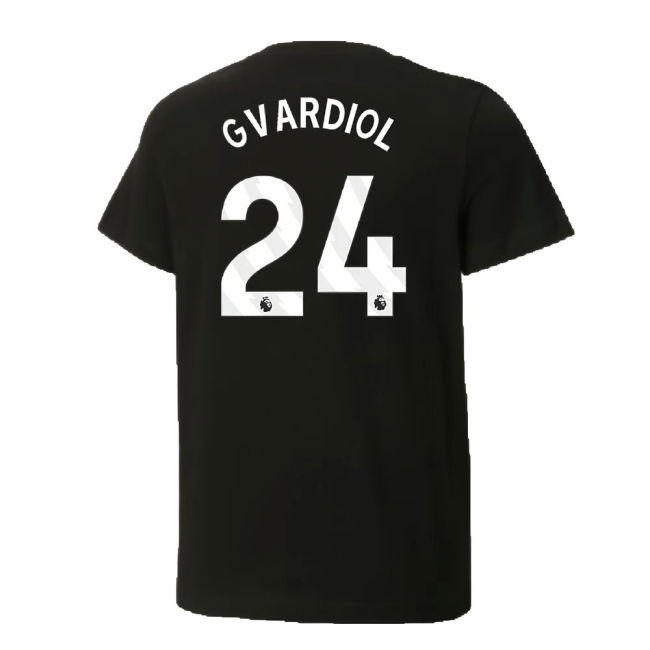 2024-2025 Man City ftblCulture Tee (Black) (Gvardiol 24)
