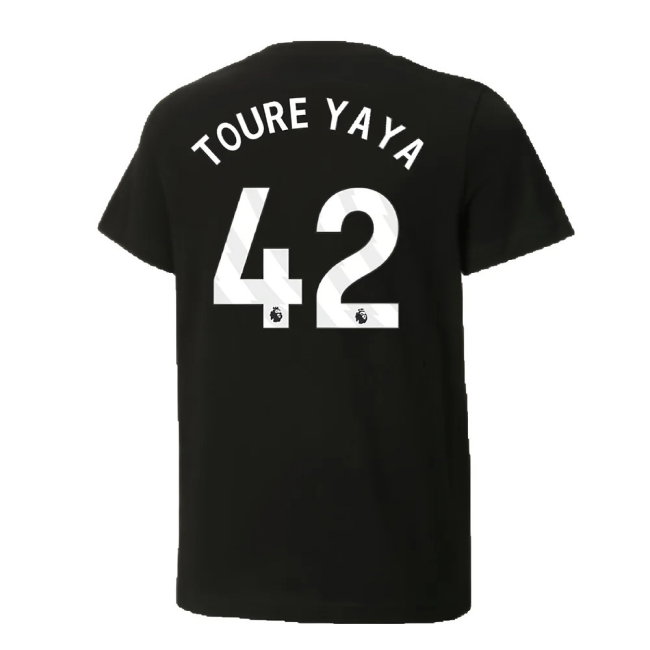 2024-2025 Man City ftblCulture Tee (Black) (Toure Yaya 42)