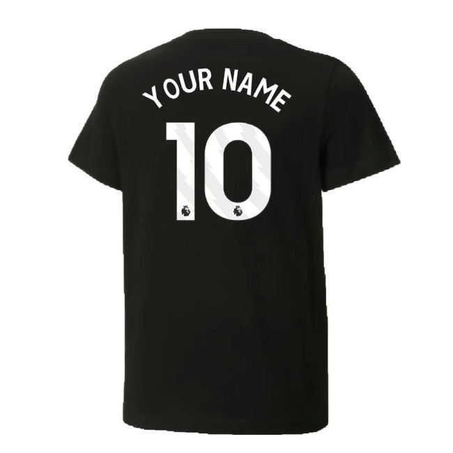 2024-2025 Man City ftblCulture Tee (Black) (Your Name)