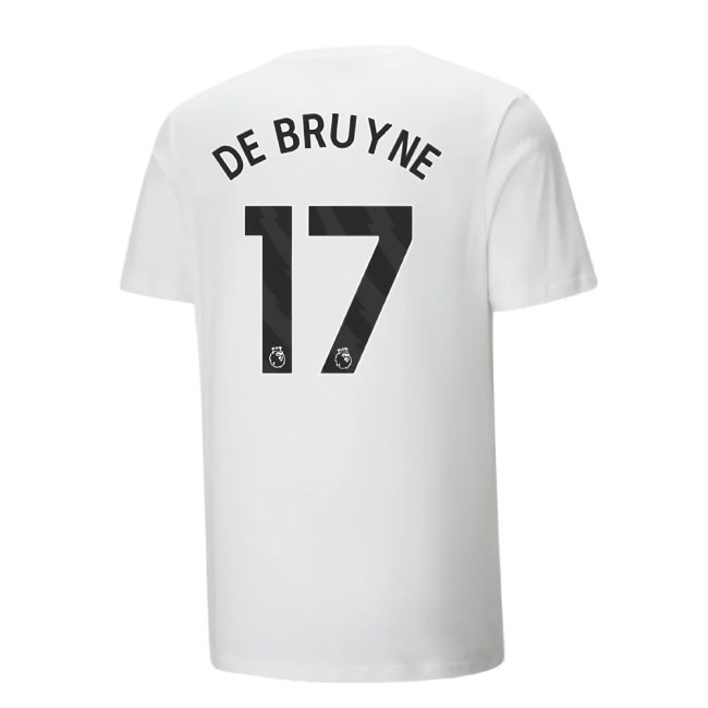 2024-2025 Man City ftblCulture Tee (White) (De Bruyne 17)