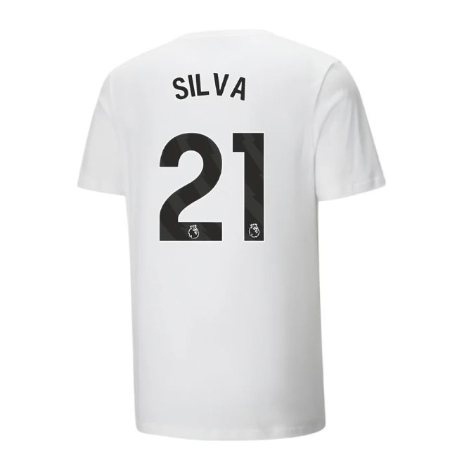 2024-2025 Man City ftblCulture Tee (White) (Silva 21)