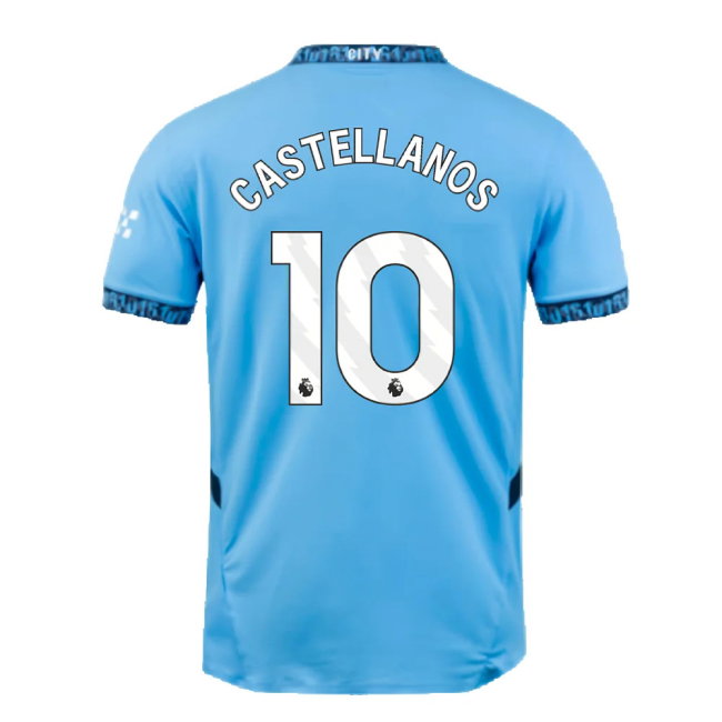 2024-2025 Man City Home Authentic Shirt (Castellanos 10)