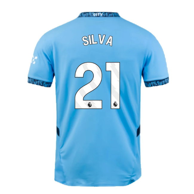 2024-2025 Man City Home Authentic Shirt (Silva 21)