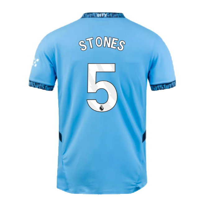 2024-2025 Man City Home Authentic Shirt with packaging (Stones 5)