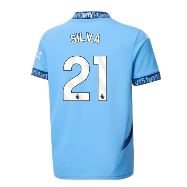 2024-2025 Man City Home Shirt (Kids) (Silva 21)