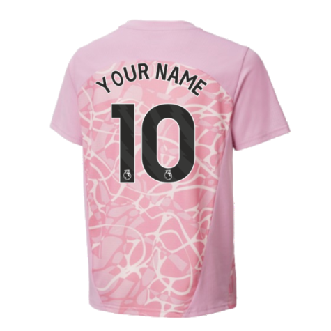 2024-2025 Man City Pre-Match Shirt (Pink Icing) - Kids (Your Name)