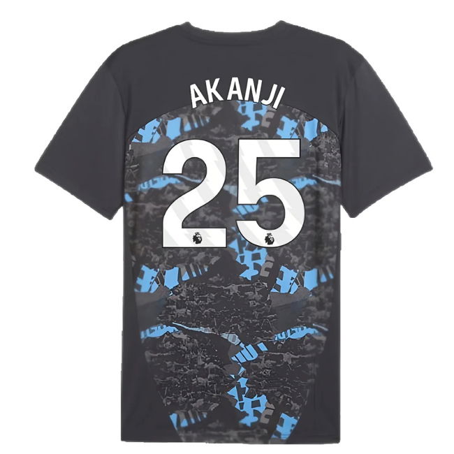2024-2025 Man City Prematch SS Jersey (Strong Gray) (Akanji 25)