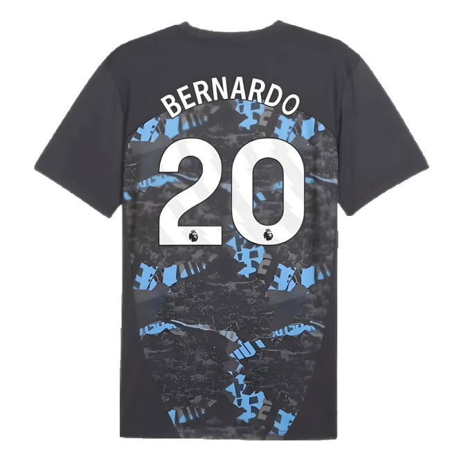 2024-2025 Man City Prematch SS Jersey (Strong Gray) (Bernardo 20)