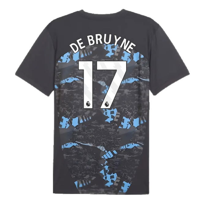 2024-2025 Man City Prematch SS Jersey (Strong Gray) (De Bruyne 17)