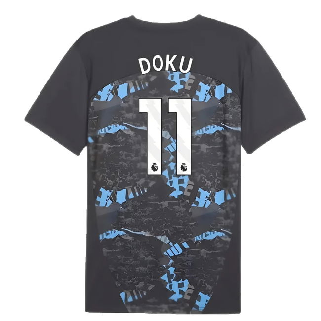 2024-2025 Man City Prematch SS Jersey (Strong Gray) (Doku 11)