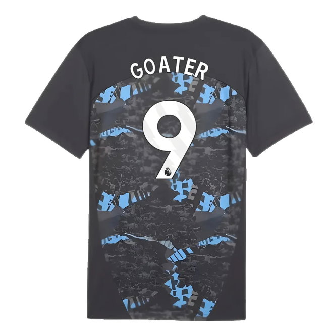 2024-2025 Man City Prematch SS Jersey (Strong Gray) (Goater 9)