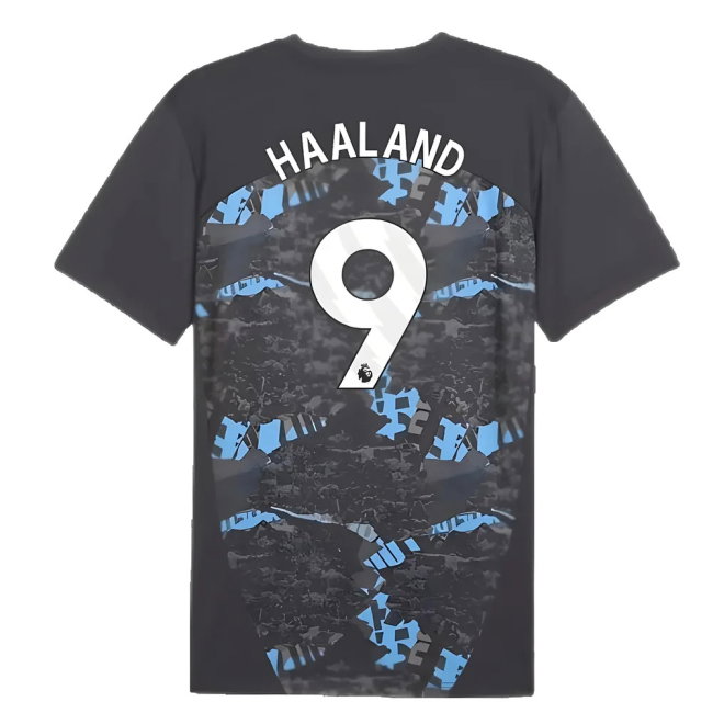 2024-2025 Man City Prematch SS Jersey (Strong Gray) (Haaland 9)