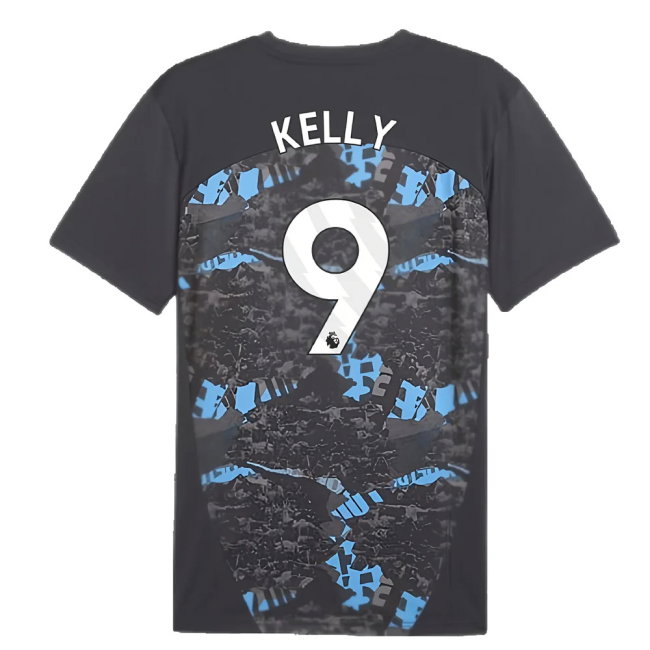2024-2025 Man City Prematch SS Jersey (Strong Gray) (Kelly 9)