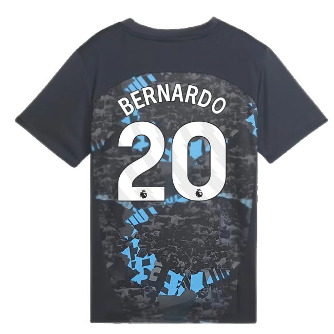 2024-2025 Man City Prematch SS Jersey (Strong Gray) - Kids (Bernardo 20)