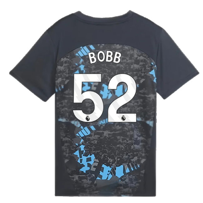 2024-2025 Man City Prematch SS Jersey (Strong Gray) - Kids (Bobb 52)