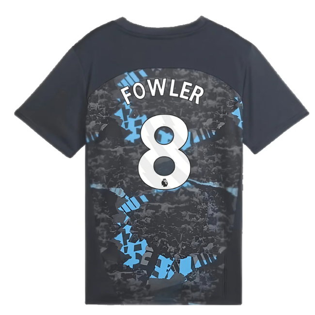 2024-2025 Man City Prematch SS Jersey (Strong Gray) - Kids (Fowler 8)