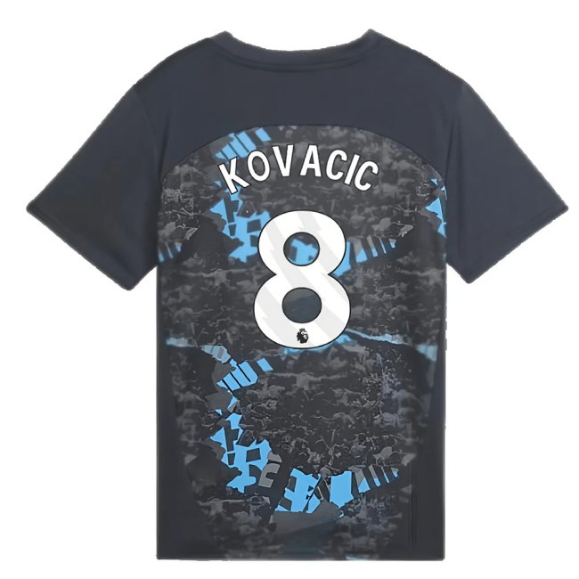 2024-2025 Man City Prematch SS Jersey (Strong Gray) - Kids (Kovacic 8)