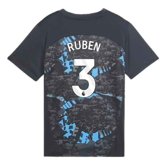 2024-2025 Man City Prematch SS Jersey (Strong Gray) - Kids (Ruben 3)