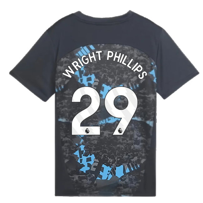 2024-2025 Man City Prematch SS Jersey (Strong Gray) - Kids (Wright Phillips 29)