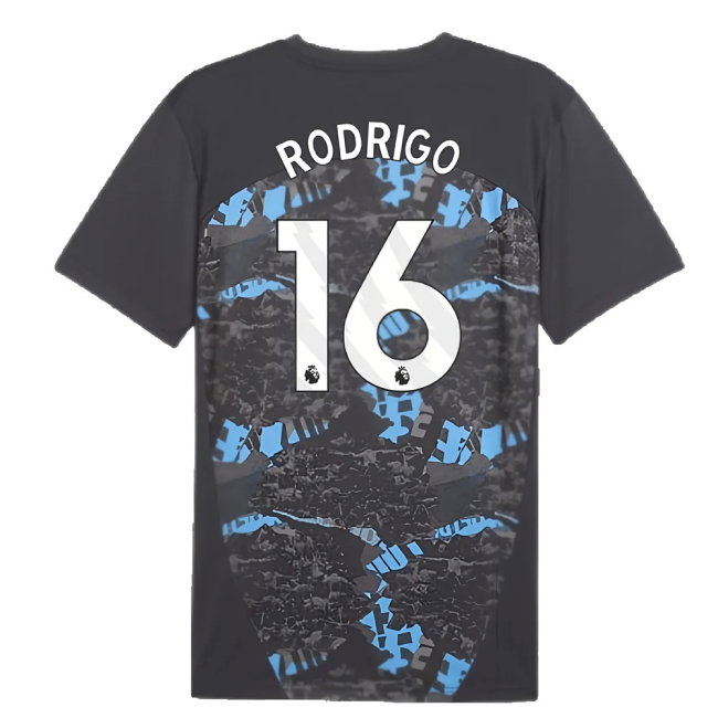 2024-2025 Man City Prematch SS Jersey (Strong Gray) (Rodrigo 16)