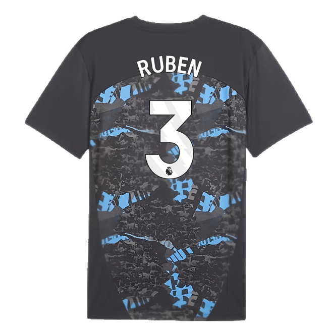 2024-2025 Man City Prematch SS Jersey (Strong Gray) (Ruben 3)