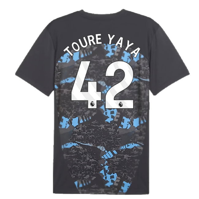 2024-2025 Man City Prematch SS Jersey (Strong Gray) (Toure Yaya 42)