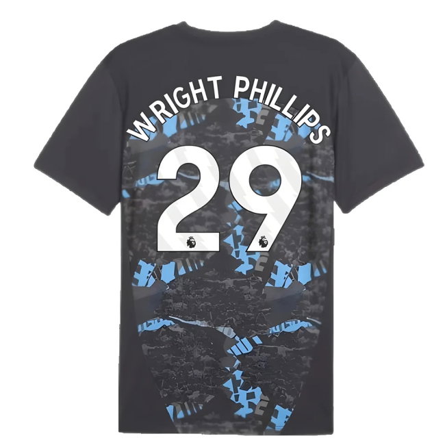 2024-2025 Man City Prematch SS Jersey (Strong Gray) (Wright Phillips 29)