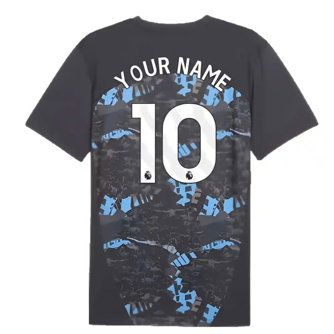 2024-2025 Man City Prematch SS Jersey (Strong Gray) (Your Name)