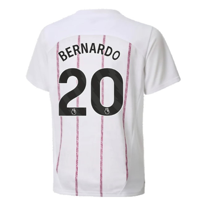2024-2025 Man City Prematch SS Jersey (White) - Kids (Bernardo 20)