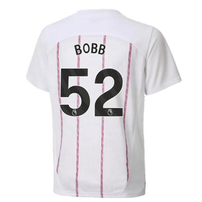 2024-2025 Man City Prematch SS Jersey (White) - Kids (Bobb 52)