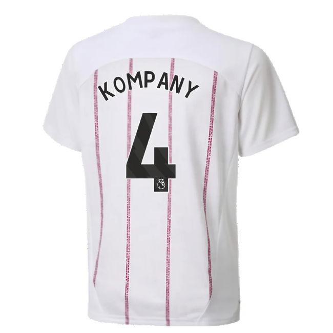 2024-2025 Man City Prematch SS Jersey (White) - Kids (Kompany 4)
