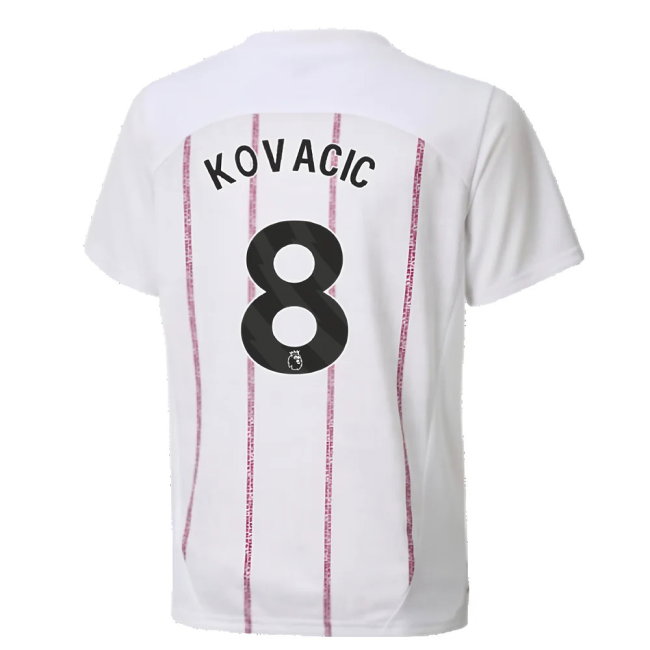 2024-2025 Man City Prematch SS Jersey (White) - Kids (Kovacic 8)