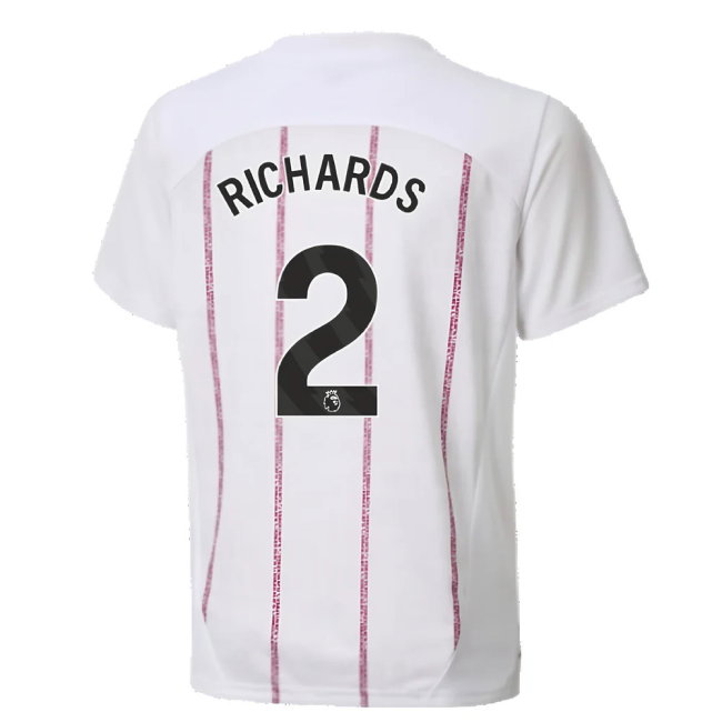 2024-2025 Man City Prematch SS Jersey (White) - Kids (Richards 2)