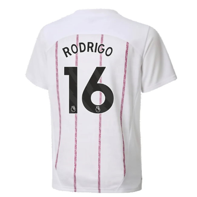 2024-2025 Man City Prematch SS Jersey (White) - Kids (Rodrigo 16)