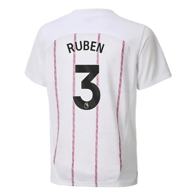 2024-2025 Man City Prematch SS Jersey (White) - Kids (Ruben 3)