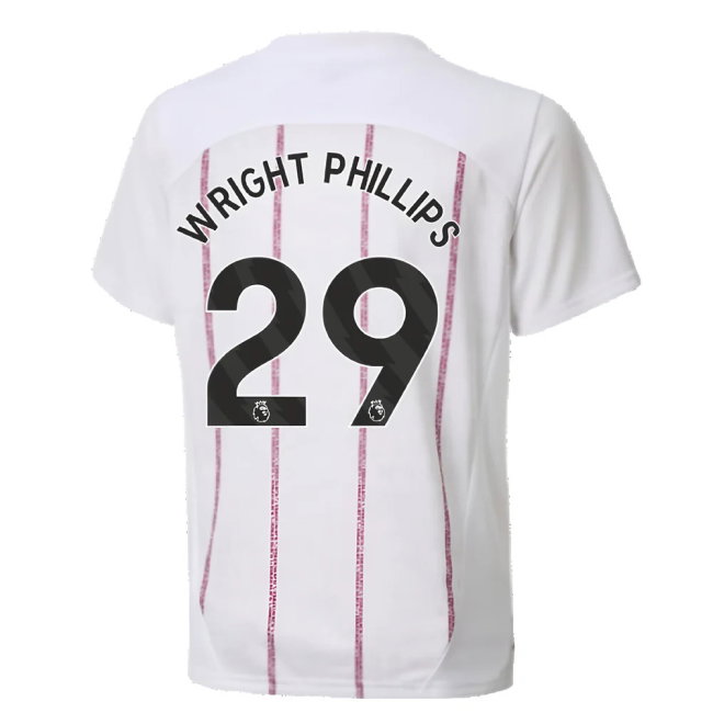2024-2025 Man City Prematch SS Jersey (White) - Kids (Wright Phillips 29)