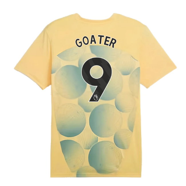 2024-2025 Man City Prematch SS Shirt (Flaxen) (Goater 9)
