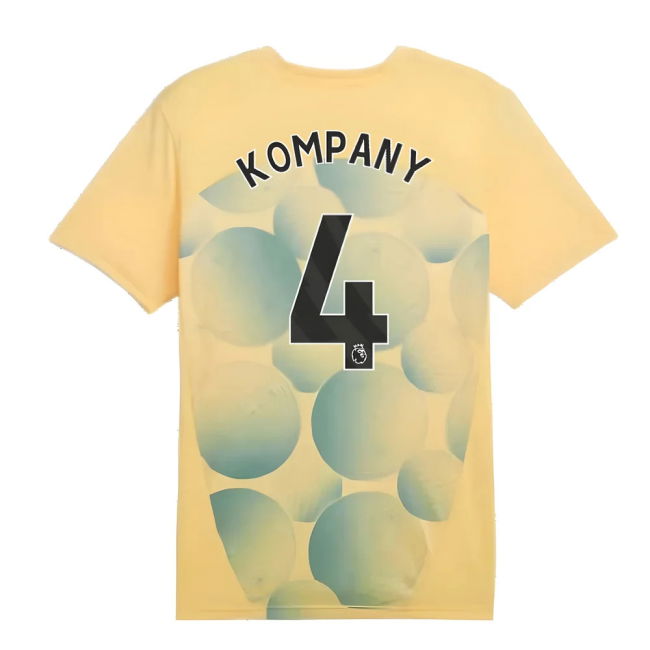 2024-2025 Man City Prematch SS Shirt (Flaxen) - Kids (Kompany 4)