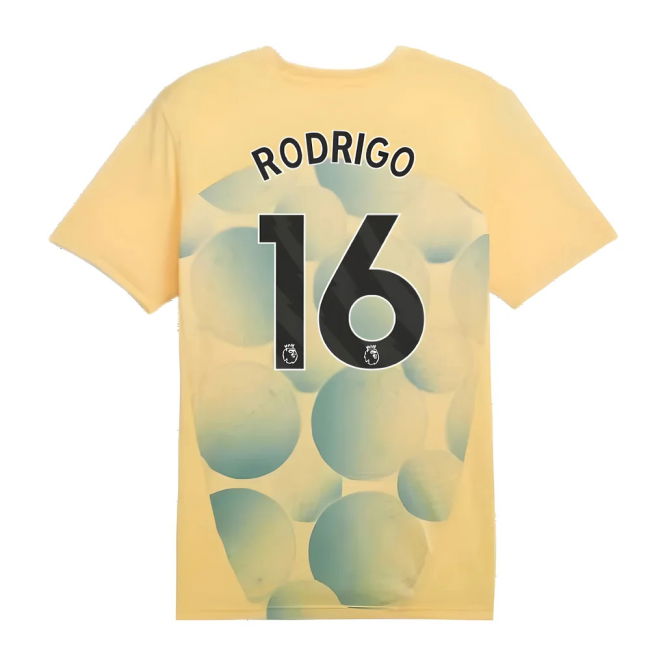 2024-2025 Man City Prematch SS Shirt (Flaxen) - Kids (Rodrigo 16)