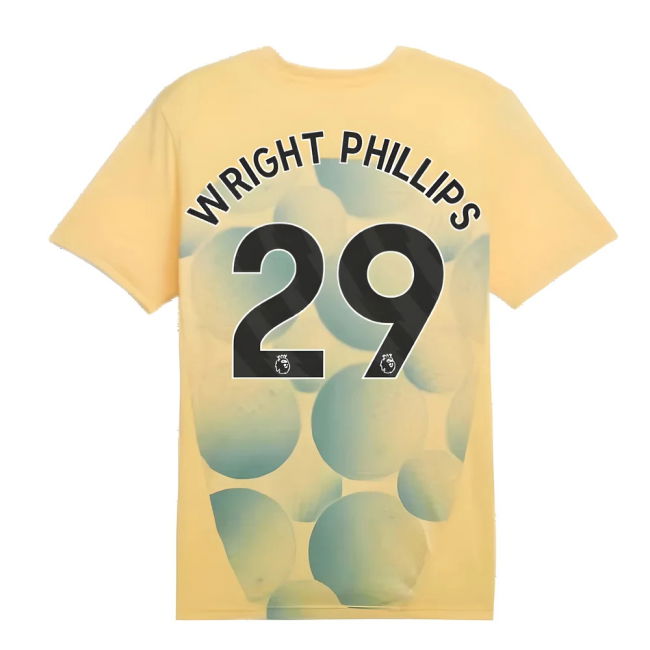 2024-2025 Man City Prematch SS Shirt (Flaxen) - Kids (Wright Phillips 29)