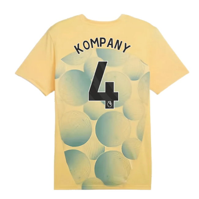 2024-2025 Man City Prematch SS Shirt (Flaxen) (Kompany 4)
